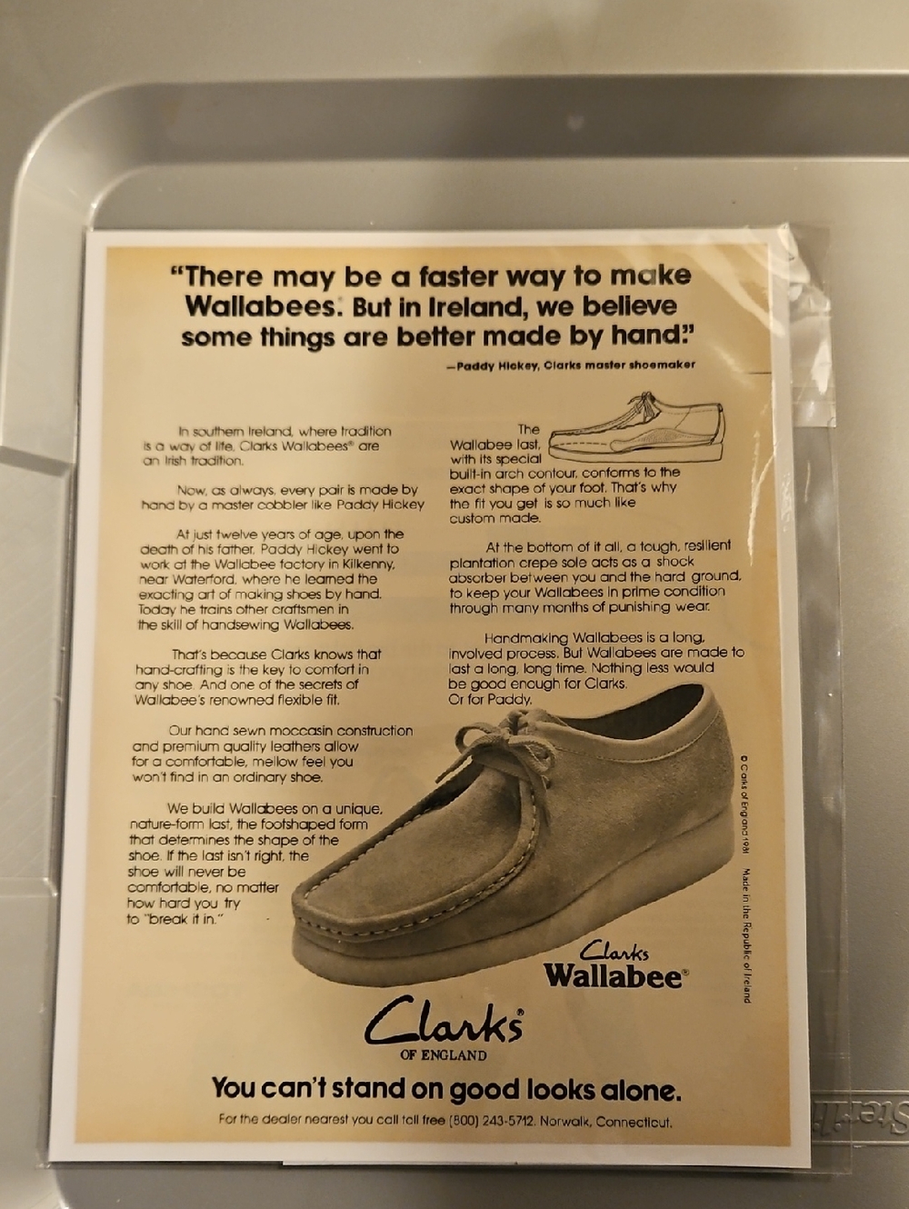 Clarks Wallabee Advertisement (1981)